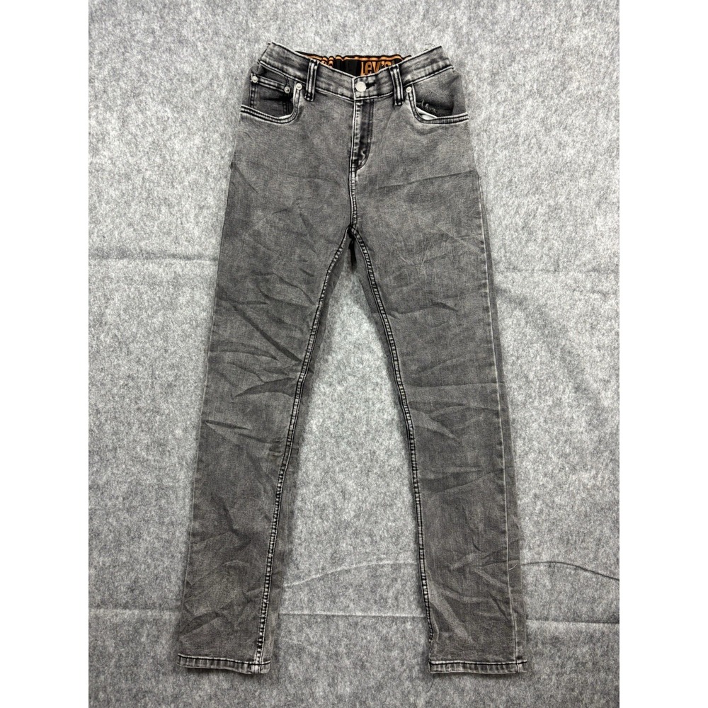 Levi's 510 Boys 20Reg Black Wash Straight Fit Stretch Waistband Jeans Size 30x32